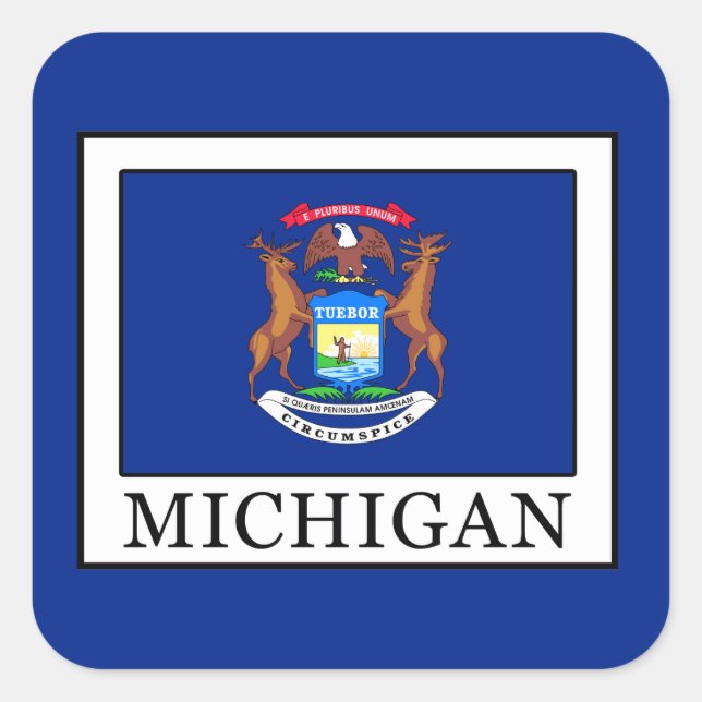 Michigan Square Sticker (Front)