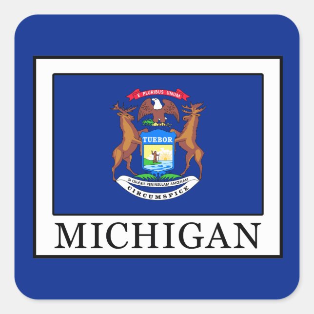 Michigan Square Sticker (Front)