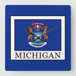 Michigan Square Wall Clock