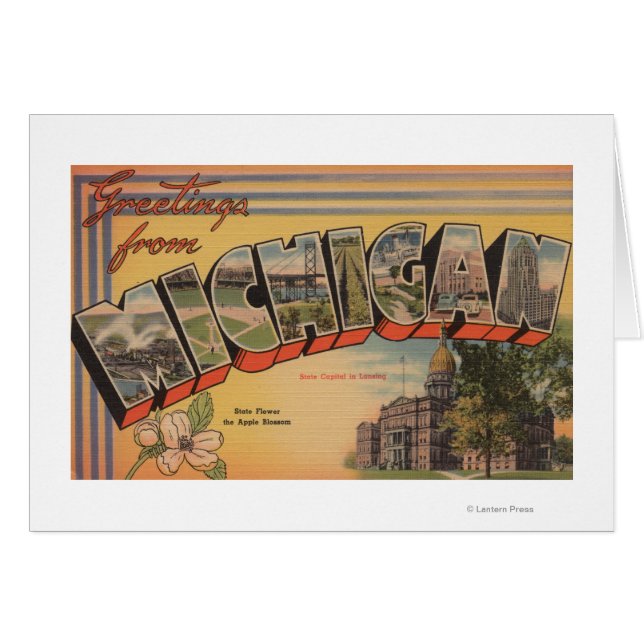 Michigan (State Capital/Flower) (Front Horizontal)