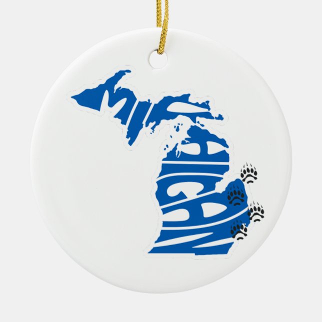 Michigan State Christmas Tree Ornament (Front)
