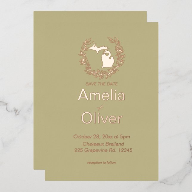 Michigan State Destination Wedding   (Front/Back)