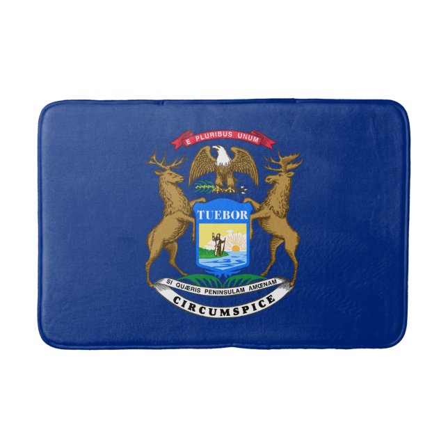 Michigan State Flag Bath Mat (Front)