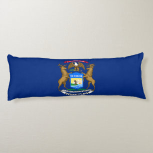 Michigan State Flag Body Cushion