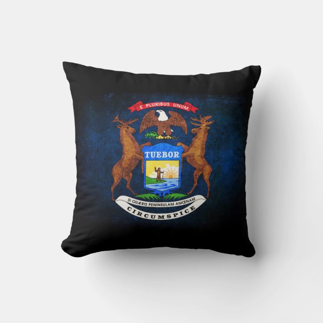 Michigan state flag cushion (Front)