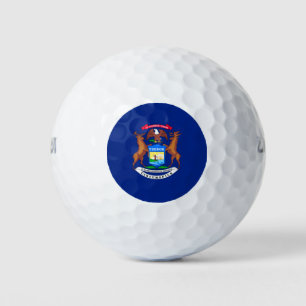 Michigan State Flag Design Golf Balls
