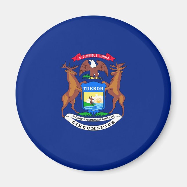 Michigan State Flag Design Magnet (Front)