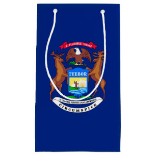 Michigan State Flag Design Small Gift Bag