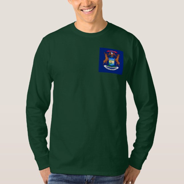Michigan State Flag Design T-Shirt (Front)