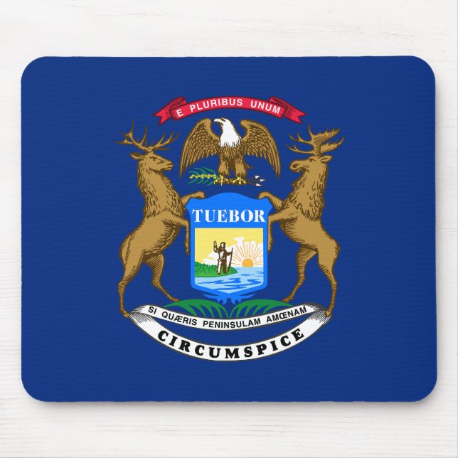 Michigan State Flag Mouse Mat (Front)