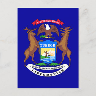 Michigan State Flag Postcard