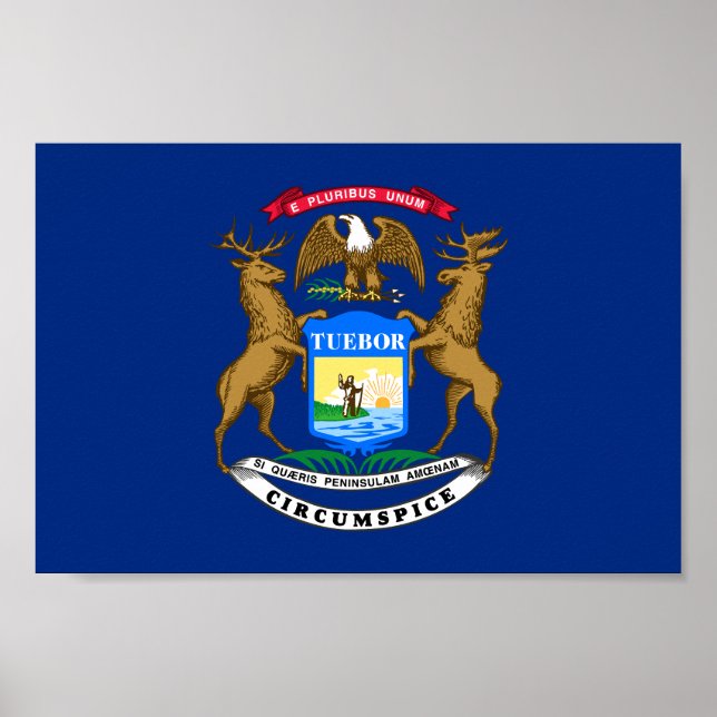 Michigan State Flag Poster (Front)