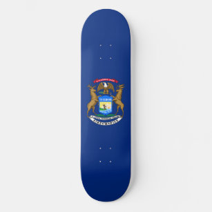 Michigan State Flag Skateboard