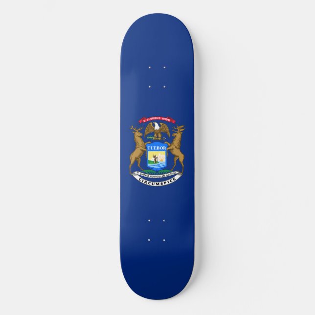 Michigan State Flag Skateboard (Front)