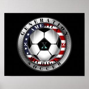 Michigan State Generation X American Soccer Poster