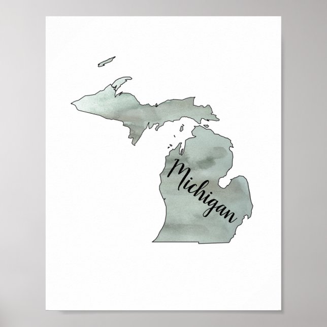 Michigan State Illustration Poster (Front)