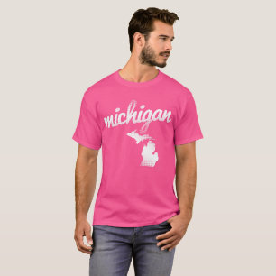 Michigan state in pink T-Shirt