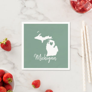 Michigan State Map    Napkin