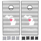 Michigan State Map with Custom Love Heart and Name