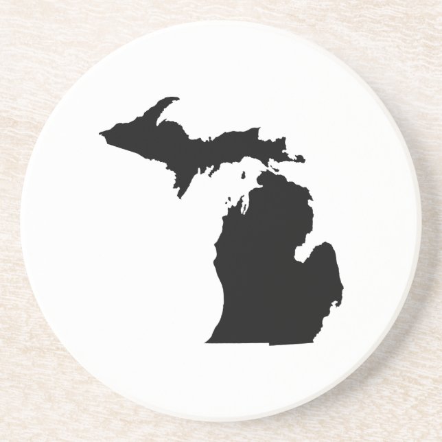 Michigan State Outline Coaster (Front)