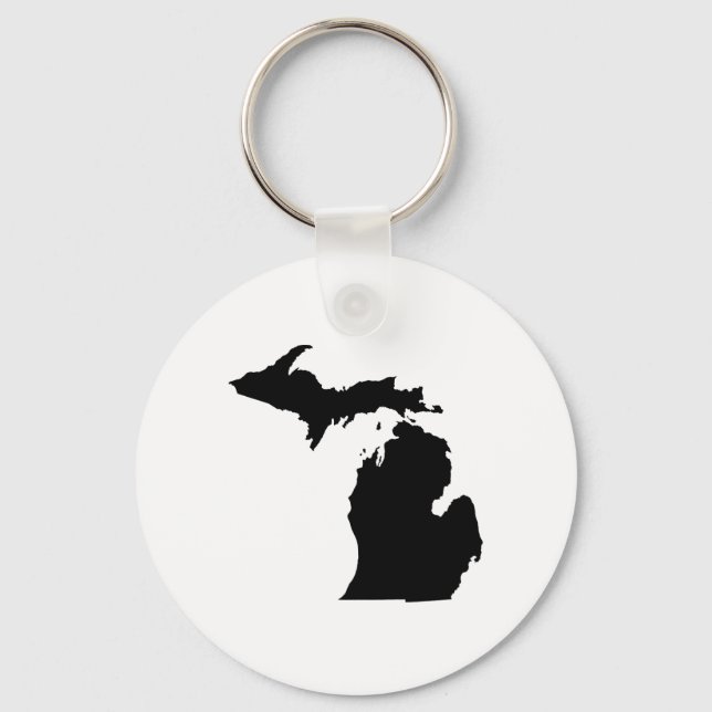 Michigan State Outline Key Ring (Front)