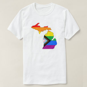 Michigan State Pride LGBTQ Progress Pride T-Shirt