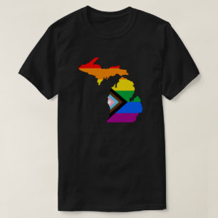 Michigan State Pride LGBTQ Progress Pride T-Shirt