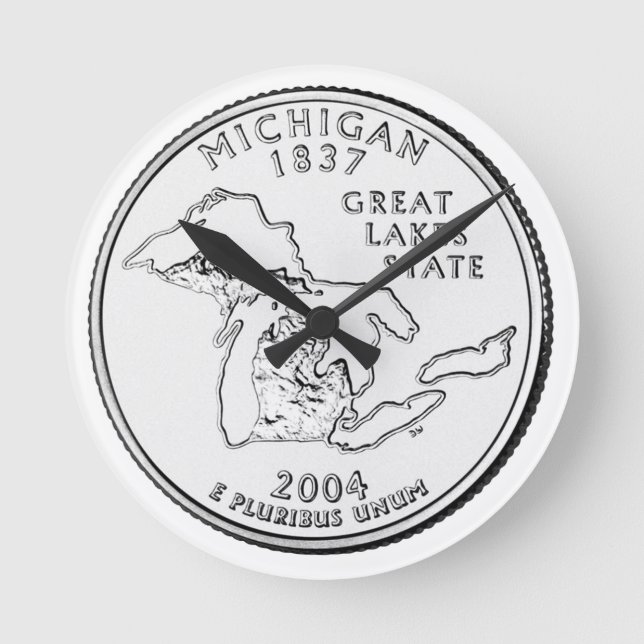 Michigan State Quarter Round Clock (Front)
