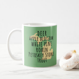Michigan State Symbols Coffee Mug