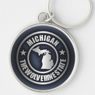 "Michigan Steel" Keychains (Blue)