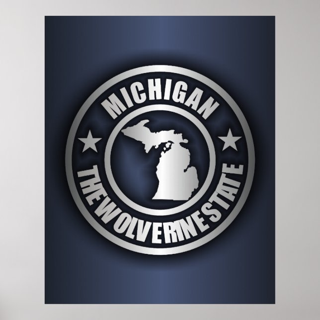 "Michigan Steel" Posters & Prints (Blue) (Front)