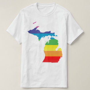 michigan striped pride T-Shirt