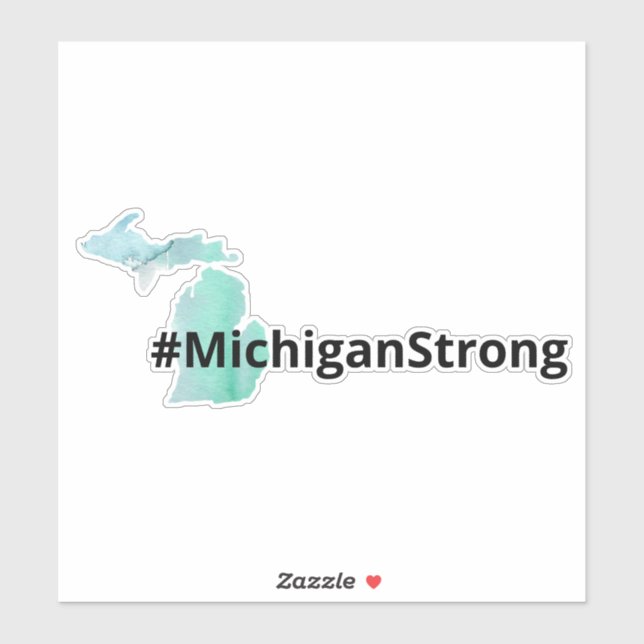 Michigan Strong Michigan Silhouette Watercolor (Sheet)