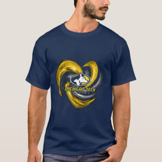 michigan tech animals heart husky vintage T-Shirt