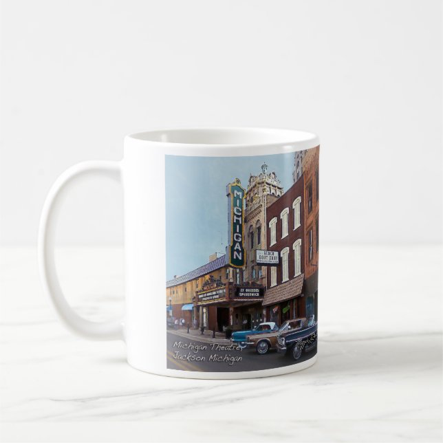 Michigan Theatre Jackson Michigan Coffee Mug (Left)
