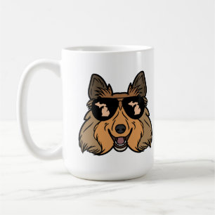 Michigan Theme coffee mug - Sheltie Sheepdog 