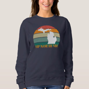 Michigan Up North VIBE - Navy Blue  Sweatshirt