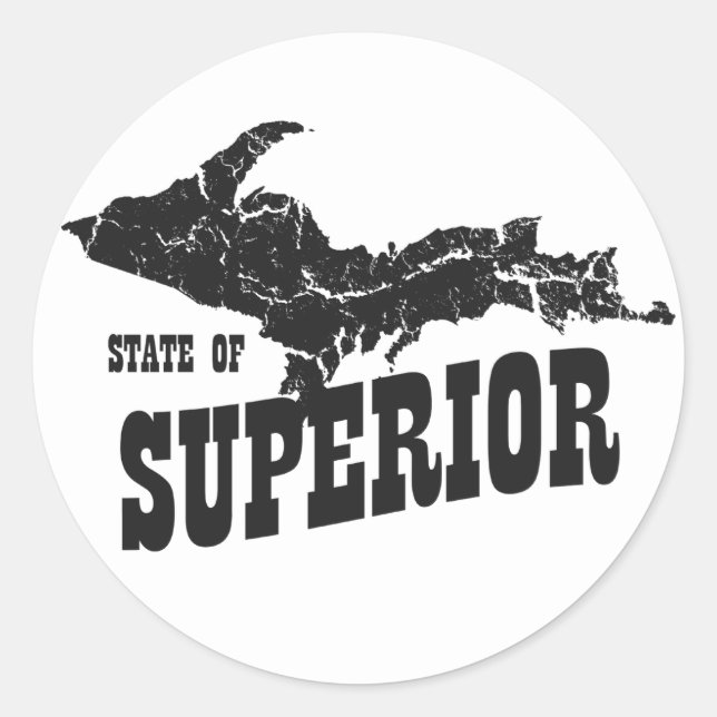 Michigan Upper Peninsula State of Superior Sticker (Front)