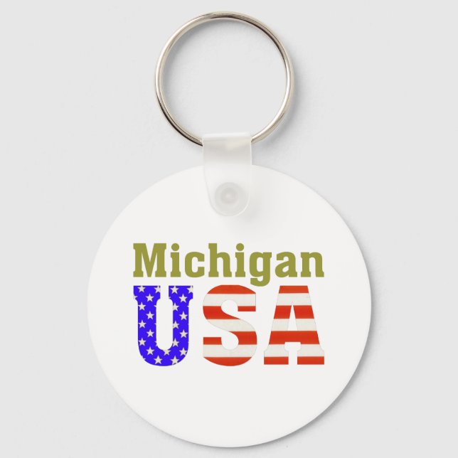 Michigan USA! Key Ring (Front)