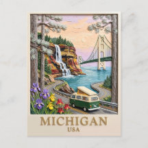 Michigan USA Road Trip Pictured Rocks Vintage Van