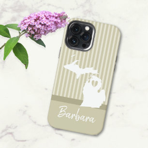 Michigan USA State Map Custom Name   iPhone 13 Pro Max Case