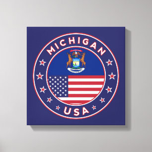 Michigan, USA States, Michigan canvas, poster Canvas Print