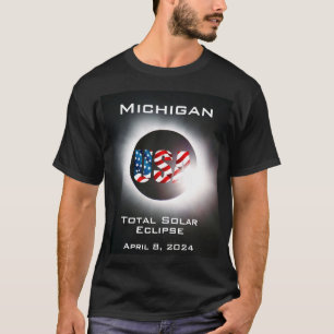 Michigan USA Total solar eclipse April 8, 2024 T-Shirt