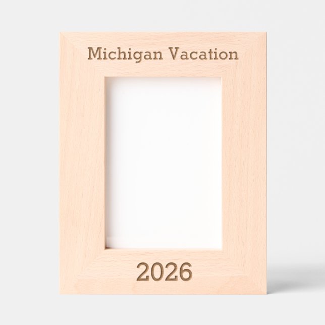 Michigan Vacation - Laser Engraved Frame  (Front)