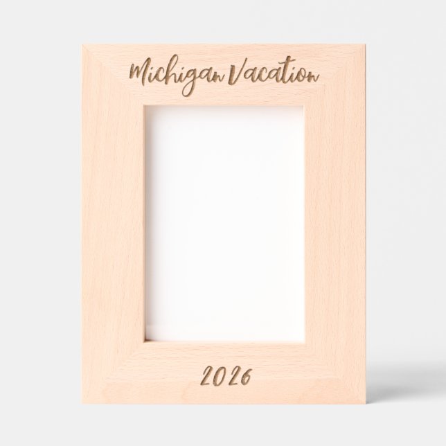 Michigan Vacation - Laser Engraved Frame  (Front)