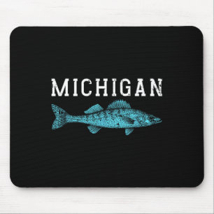 Michigan Walleye Fishing Fisherman Angler Midwest Mouse Mat