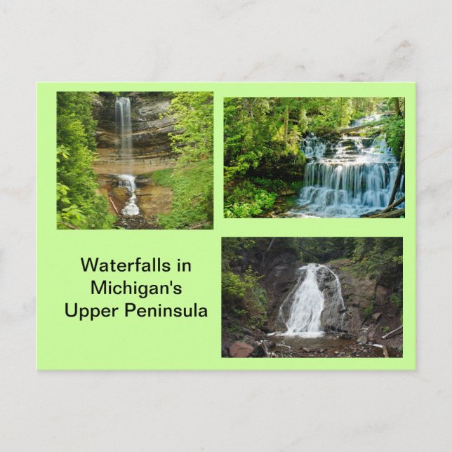 Michigan Waterfalls Postcard (Front)