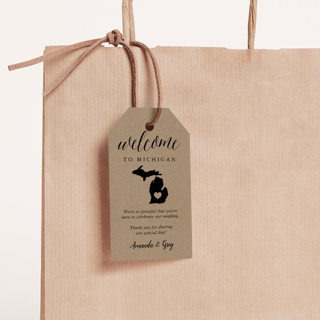 Michigan Wedding Welcome Gift Tags (Creator Uploaded)