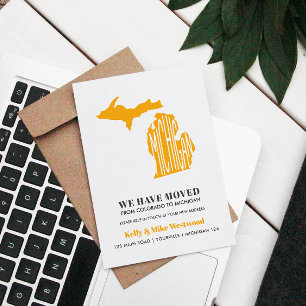 MICHIGAN  We've moved New address New Home  Postcard