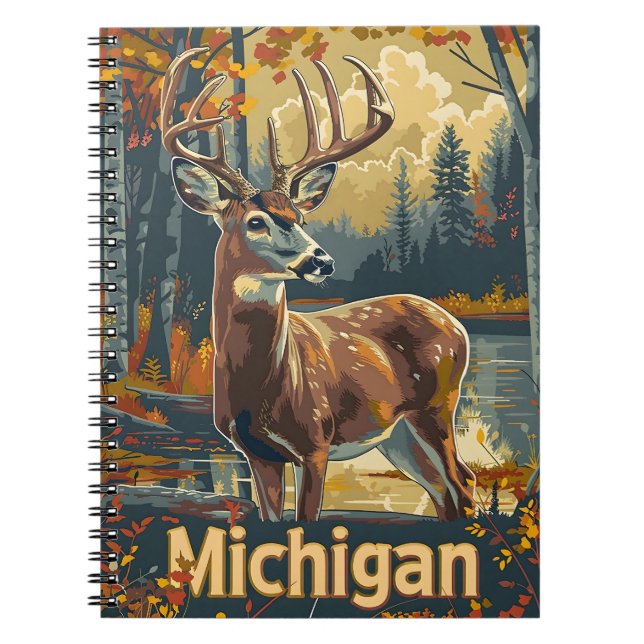 Michigan White-tailed deer Notebook (Front)